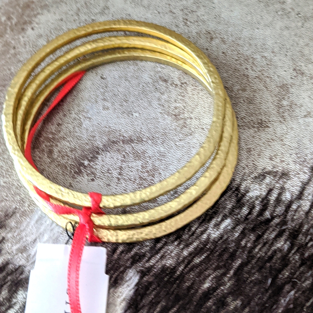 Silpada 3 brass bangles bracelet New